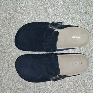 Torrid Black Buckle Mules